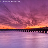 Buy canvas prints of Tay Bridge Sunset, Dundee  by Navin Mistry