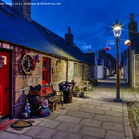 Buy canvas prints of Fisherman's Cottages in Footdee or Fittie, Aberdee by Navin Mistry