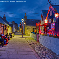 Buy canvas prints of Christmas decorations in Footdee (or Fittie) by Navin Mistry