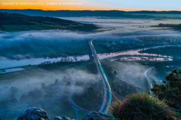 Mist over the River Tay, Perth Picture Board by Navin Mistry