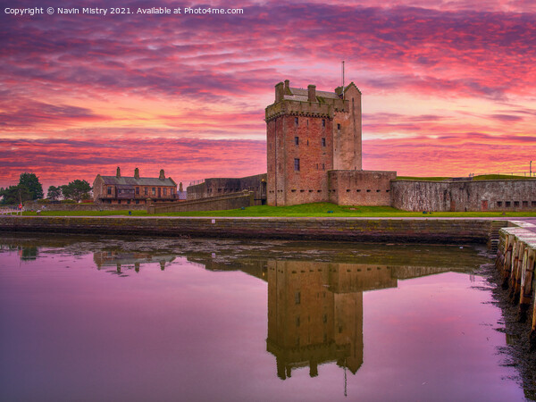 Dawn at Broughty Castle  Picture Board by Navin Mistry