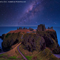 Buy canvas prints of Dunnottar Castle under the Stars by Navin Mistry