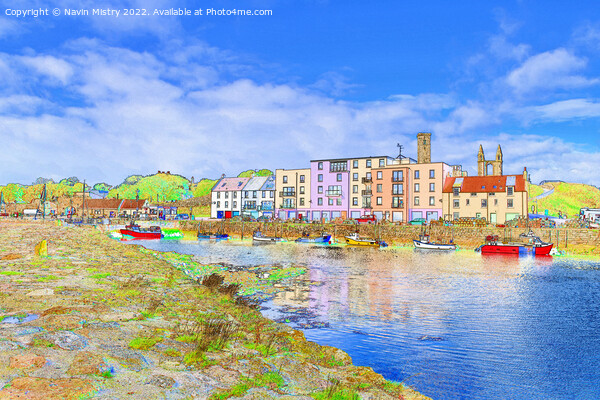 St. Andrews Harbour, East Neuk of Fife, Scotland  Picture Board by Navin Mistry