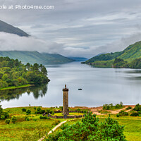 Buy canvas prints of Glenfinnan Monument and Loch Shiel Panoramic  by Navin Mistry