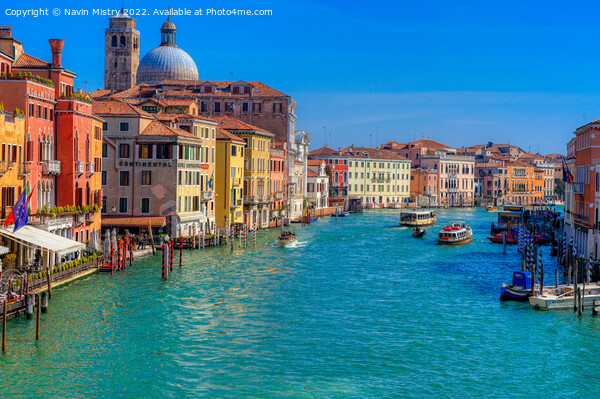 The Grand Canal Venice Italy  Picture Board by Navin Mistry