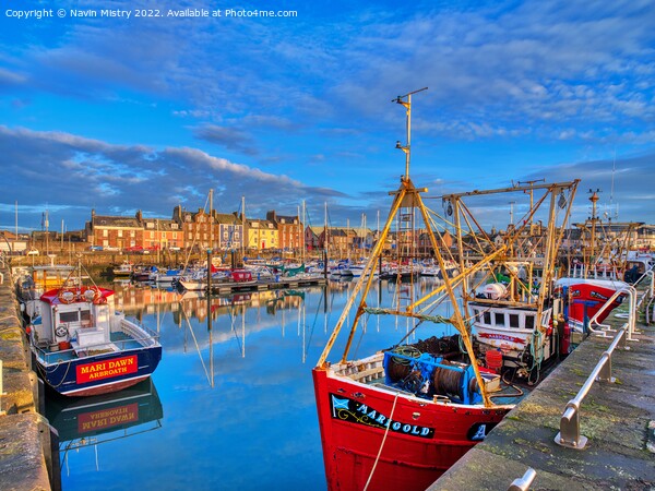 A view of Arbroath Harbour  Picture Board by Navin Mistry