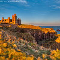 Buy canvas prints of Slains Castle in the evening light by Navin Mistry