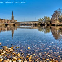 Buy canvas prints of The River Tay at Perth, Scotand by Navin Mistry