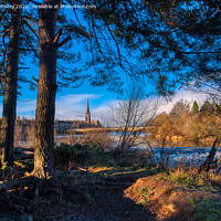 Buy canvas prints of A view from Moncreiffe Island, Perth by Navin Mistry