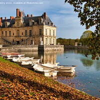 Buy canvas prints of  Château de Fontainebleau seen in the Autumn by Navin Mistry