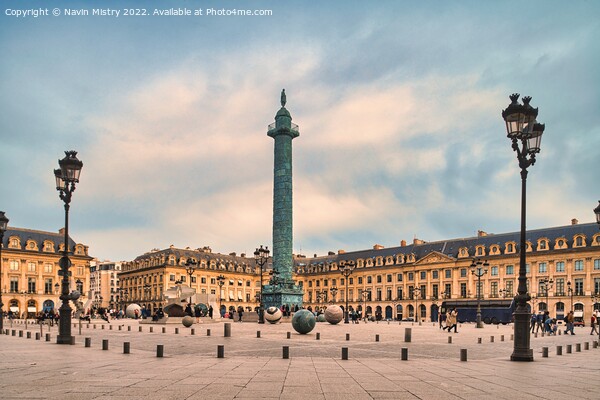 Place Vendôme Paris, France,  Picture Board by Navin Mistry