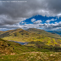 Buy canvas prints of A view of Ben Lawers and the Lawers Dam, Perthshire by Navin Mistry