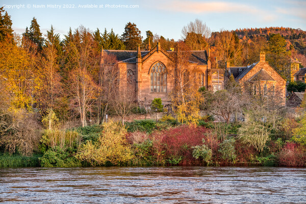 Evening Light on Kinnoull Parish Church, Perth  Picture Board by Navin Mistry