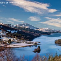 Buy canvas prints of Winter at The Queen's View Loch Tummel, Perthshire by Navin Mistry