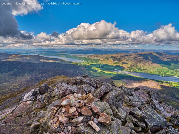 The view from the summit of Schiehallion  Picture Board by Navin Mistry