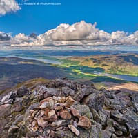 Buy canvas prints of The view from the summit of Schiehallion  by Navin Mistry