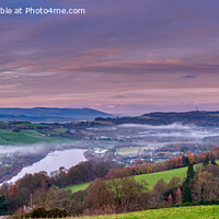 Buy canvas prints of A panoramic view of Kinnoull Hill and River Tay  by Navin Mistry