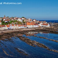 Buy canvas prints of A Panoramic View of Pittenweem, Fife by Navin Mistry