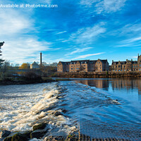 Buy canvas prints of A panoramic view of the River Tay at Friarton Island by Navin Mistry