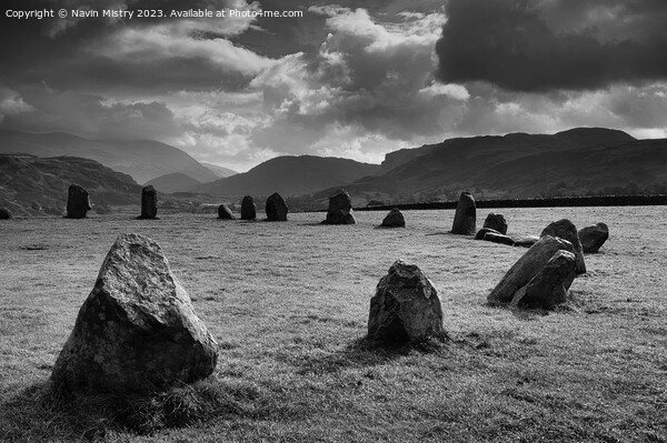Castlerigg Stone Circle Lake District Picture Board by Navin Mistry