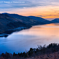 Buy canvas prints of Sunset on Loch Earn by Navin Mistry