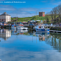 Buy canvas prints of A view of Eyemouth Harbour  by Navin Mistry