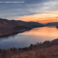 Buy canvas prints of Sunset on Loch Earn  by Navin Mistry