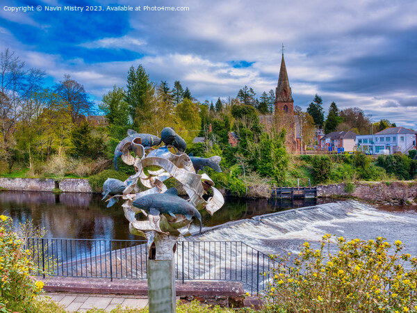 Blairgowrie and the River Ericht Picture Board by Navin Mistry