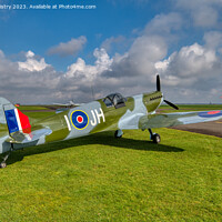 Buy canvas prints of Replica Spitfire Perth Airport Open Day 2023 by Navin Mistry