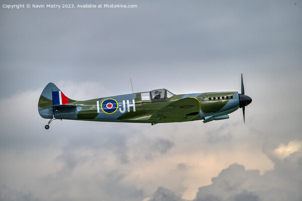 A replica Spitfire flown at Perth Airport Open Day Picture Board by Navin Mistry