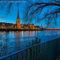 Buy canvas prints of A view of the River Tay and Perth  by Navin Mistry