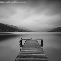 Buy canvas prints of A view of a jetty on Loch Earn, Perthshire by Navin Mistry
