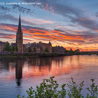 Buy canvas prints of Sunset on the Tay at Perth  by Navin Mistry