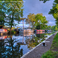 Buy canvas prints of Narrow boats on the River Soar at Barrow on Soar by Navin Mistry
