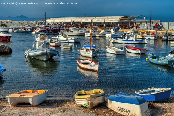 Harbour of the island of Tabarca, Alcante, Spain Picture Board by Navin Mistry