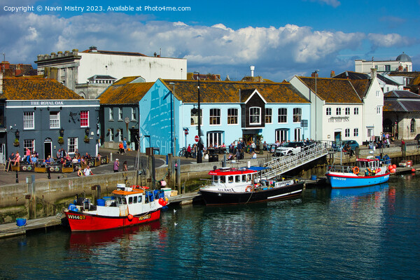 A view of Weymouth Harbour, Dorset  Picture Board by Navin Mistry