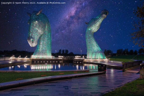 The Kelpies by Starlight  Picture Board by Navin Mistry