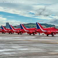 Buy canvas prints of The Red Arrows RAF Leuchars 2011 by Navin Mistry