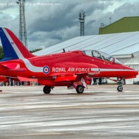 Buy canvas prints of The Red Arrows ready to depart RAF Leuchars Airshow 2011 by Navin Mistry