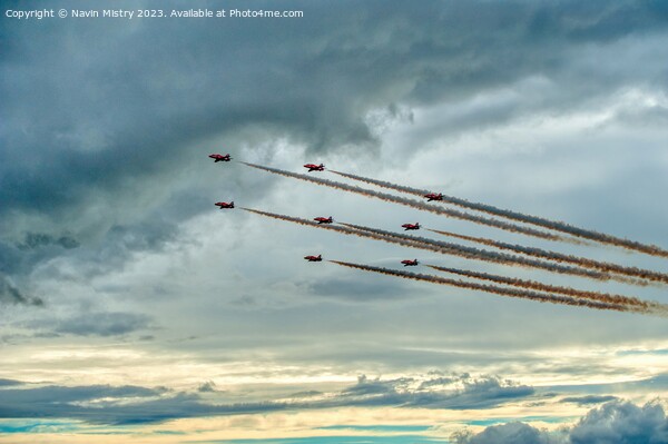 The Red Arrows RAF  Picture Board by Navin Mistry