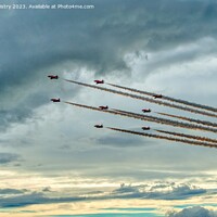 Buy canvas prints of The Red Arrows RAF  by Navin Mistry