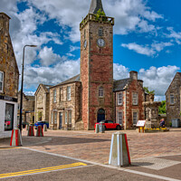 Buy canvas prints of The Clock Tower, Kinross Town by Navin Mistry
