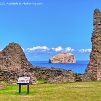 Buy canvas prints of The Bass Rock seen from Tantallon Castle by Navin Mistry