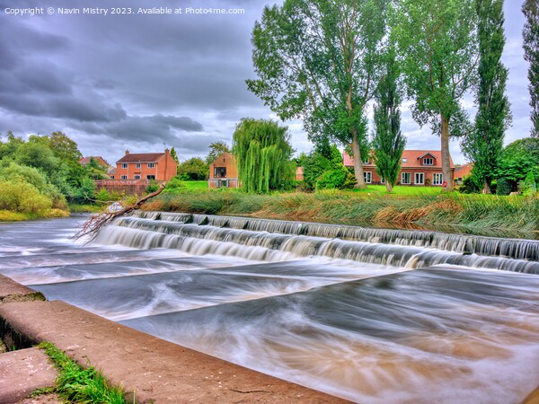 Weir and Salmon Ladder, Boroughbridge  Picture Board by Navin Mistry
