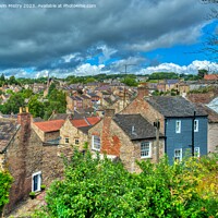 Buy canvas prints of A view from Castle Walk, Richmond, Yorkshire   by Navin Mistry