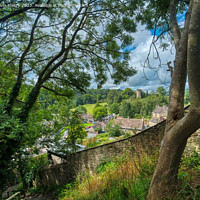 Buy canvas prints of A view from Castle Walk, Richmond, Yorkshire   by Navin Mistry
