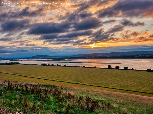 Evening light on the Tay at Newburgh, Fife Picture Board by Navin Mistry