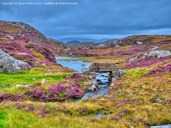 A display of Heather Isle of Harris Picture Board by Navin Mistry