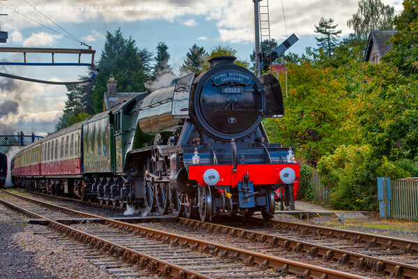 The Flying Scotsman at Boat of Garten  Picture Board by Navin Mistry