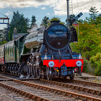 Buy canvas prints of The Flying Scotsman at Boat of Garten  by Navin Mistry